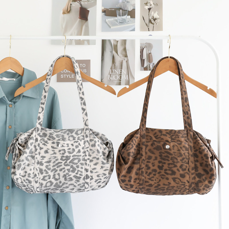 豹纹帆布单肩包大容量超轻便短途旅行瑜珈运动收纳手提包托特包潮,箱包皮具/热销女包/男包,托特包,淘宝优惠券,粉丝福利购,淘宝优惠卷