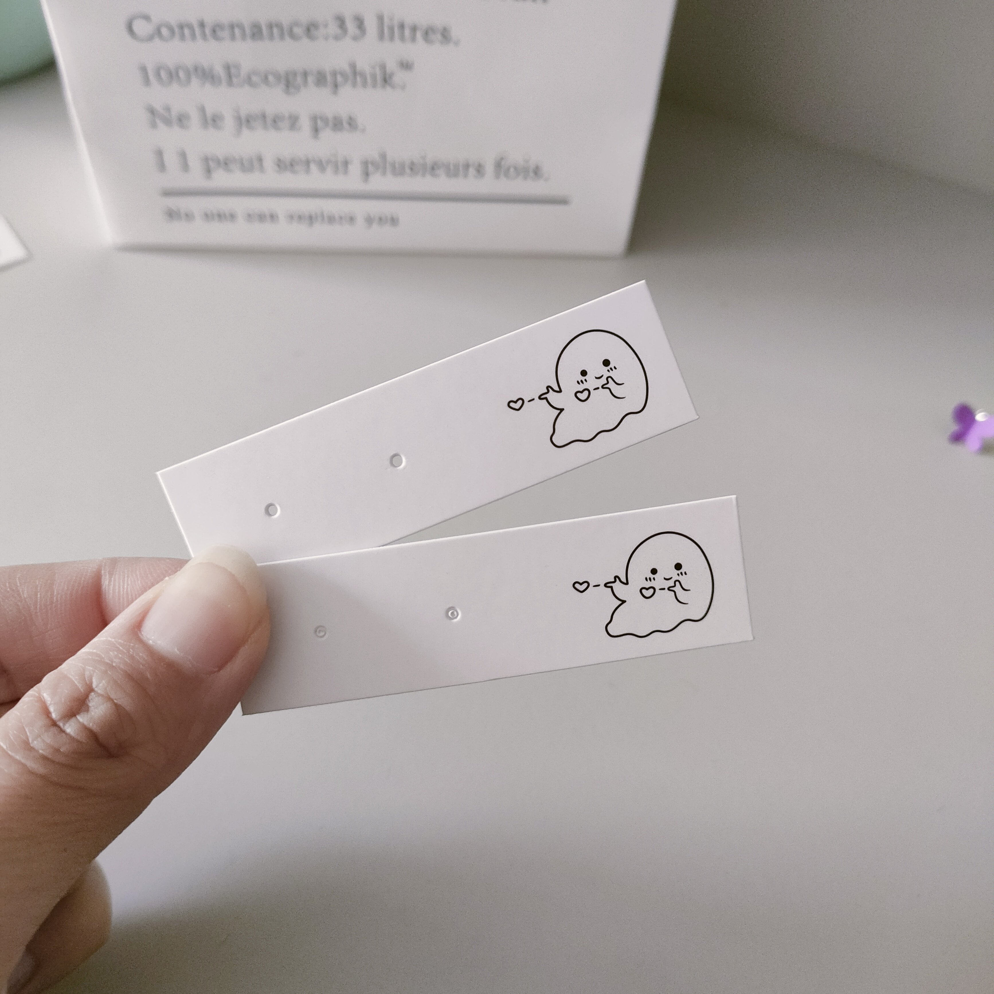 可爱表情包耳环卡纸耳钉发夹项链耳饰卡牌耳夹发绳戒指卡片定制