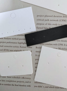 卡片耳钉项链黑色通用发夹定制