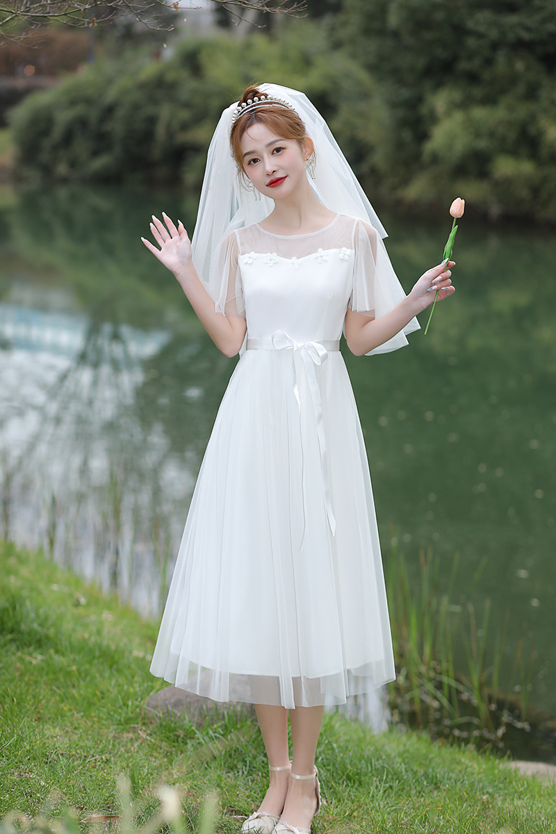  White A023 Mid -length long model without cotton+XL  