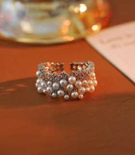 小众设计微镶轻奢锆石女气质感开口戒时尚品可调节食指戒 A10055