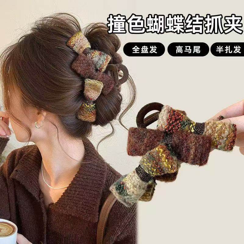 复古小香风蝴蝶结抓夹女新款高级发夹小众设计鲨鱼夹冬季大号头饰,饰品/流行首饰/时尚饰品新,民族风发饰,淘宝优惠券,粉丝福利购,淘宝优惠卷