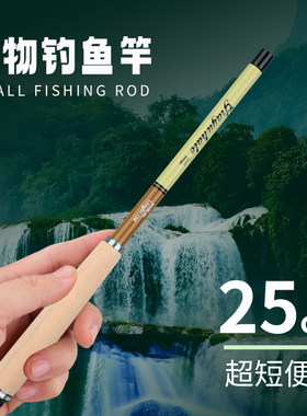 25厘米随身便携口袋迷你小物竿