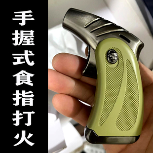 手握式黑鹰防风打火机弯头直冲充气式小喷枪形艾灸蚊香炫酷点火器