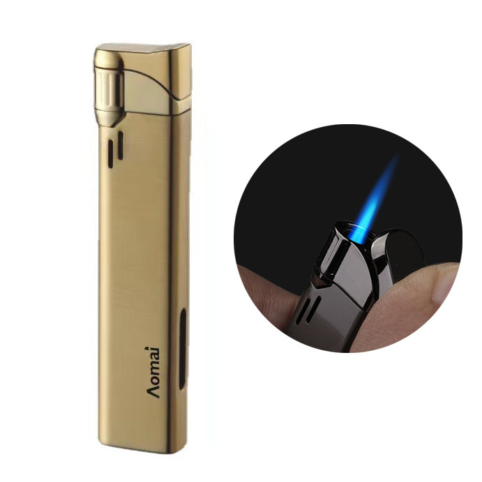 奥麦打火机237防风091直冲213男女长条充气打火机广告机激光定制