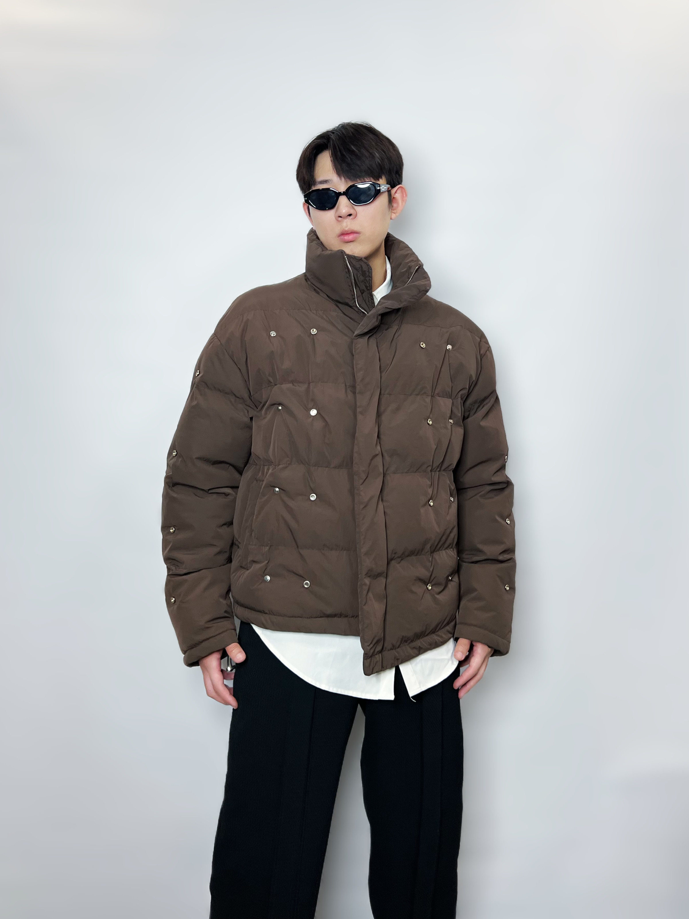 小众复古金属扣设计棉服外套男冬季加厚时尚高级感超软亲肤面包服