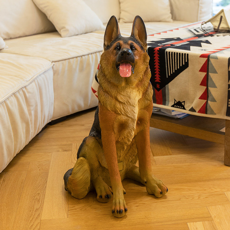仿真超大号树脂狼狗工艺品摆件家居客厅旺铺招财风水摆设开业礼品