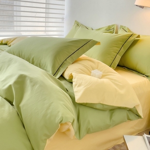 高端80支新疆长绒棉全棉四件套100%纯棉被套1.8床上用品学生宿舍3