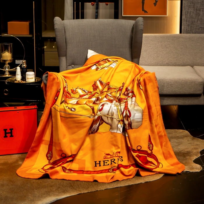 锦狐绒飞机盖毯轻奢休闲毯