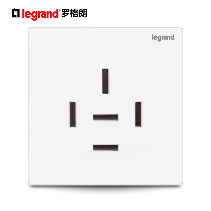 TCL罗格朗25A三相五线插座440V五孔暗装86型空调大功率插座面板