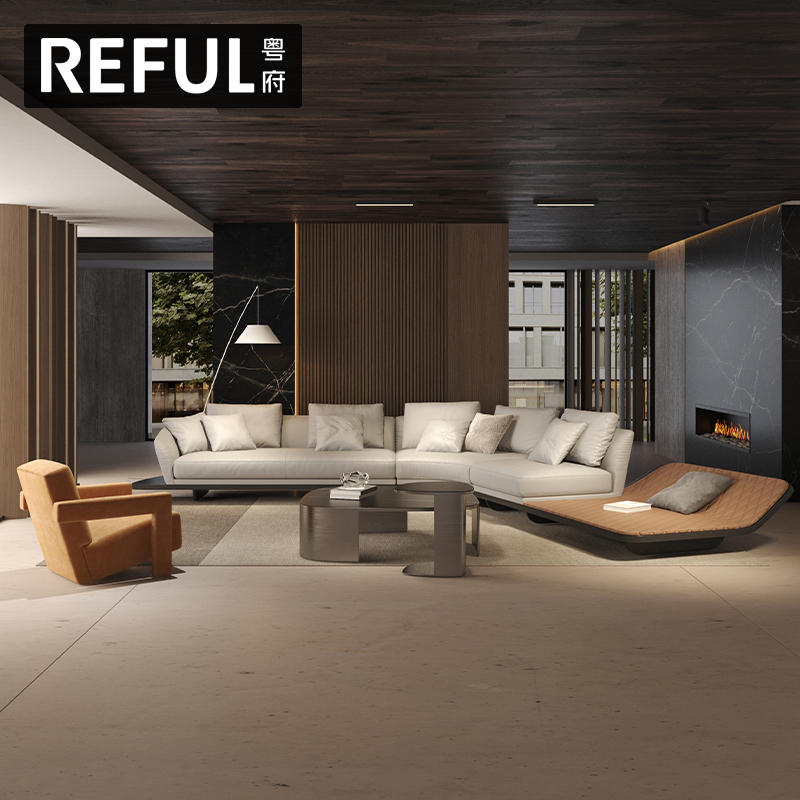 粤府极简轻奢风大户型法拉利沙发