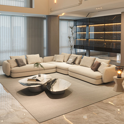 粤府奶油风大小户型圣日耳曼沙发