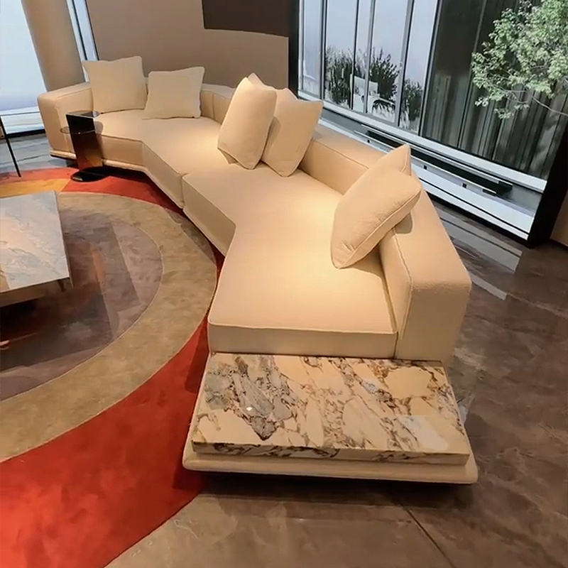 佛山家具工厂高定意式极简沙发地平线沙发客厅家具现代简约布艺