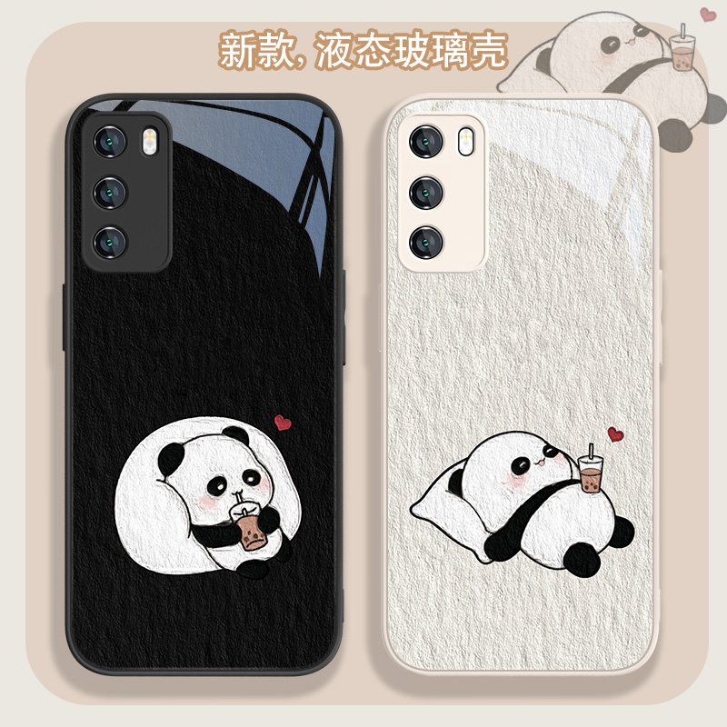 适用华为mate40Pro玻璃卡通全包