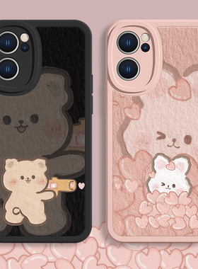 适用华为mate70情侣mate40pro手机壳pura70pro新款nova11兔子13爱心12小熊p60p50卡通m50小羊皮荣耀magic7