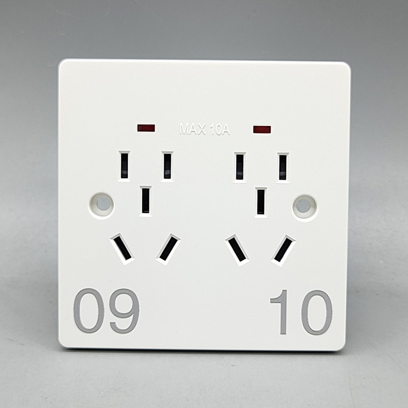 共享充电桩专用插座双联二三插五孔十孔带电源指示灯小区电动车