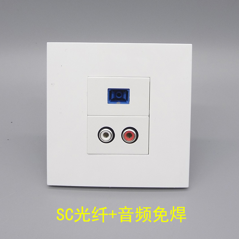 红白双孔莲花音频网络光纤