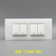 118中号4开暗装 墙壁开关插座面板四开单双控家用四位四联电源四开