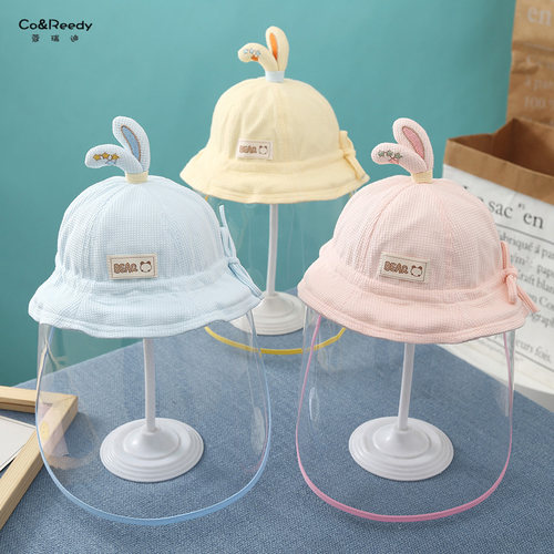 新生宝宝帽外出婴儿防飞沫面罩