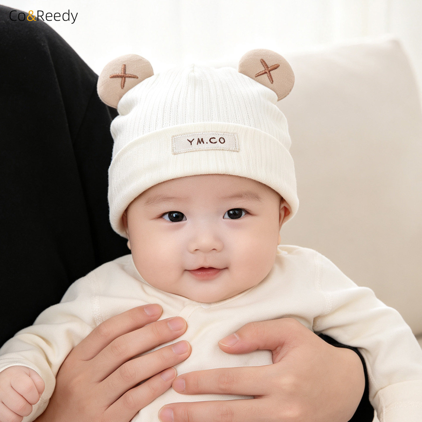 春秋婴儿护囟门保暖针织套头帽