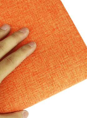半米价 橙色沙发亚麻布料加厚硬包棉麻布老粗布沙发套抱枕面料