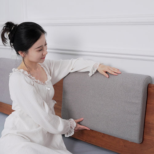 泰迪绒床头靠背靠垫挂钩款床头