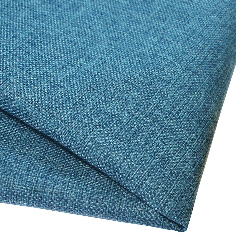 靛蓝色亚麻布料锦兔沙发