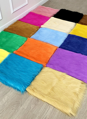 9cm毛长白色黑色驼色长毛绒布料cosplay服装道具柜台布展示毛毯