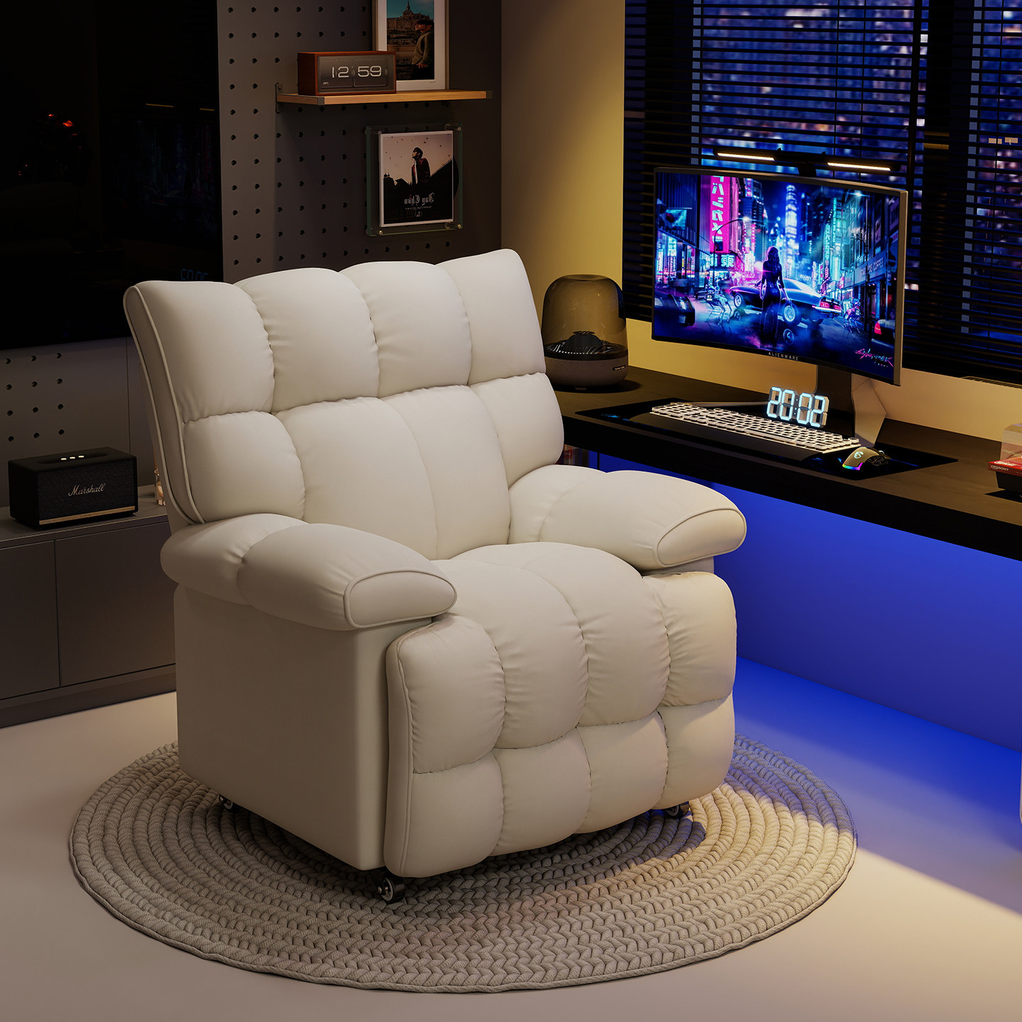 懒人电脑椅家用太空沙发舱多功能头等网咖沙发椅单人可躺电竞椅子