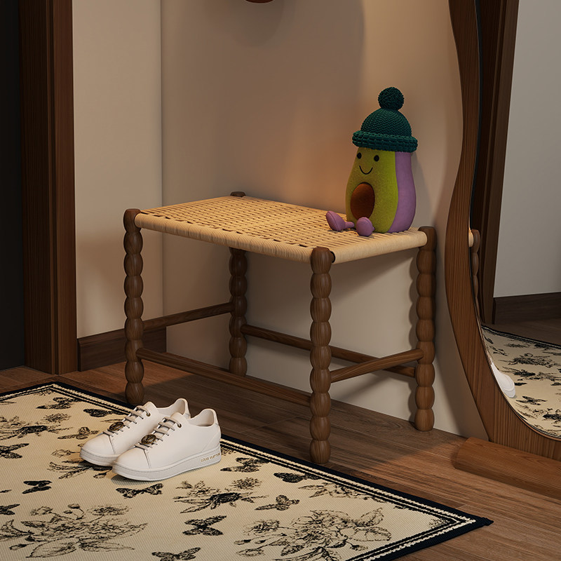 小户型创意葫芦凳中古风实木凳子家用入户换鞋凳客厅沙发边置物凳,住宅家具,梳妆凳,淘宝优惠券,粉丝福利购,淘宝优惠卷