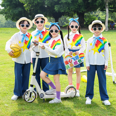 元旦儿童演出服长袖长裤啦啦操秋冬小学生运动会男女童合唱表演服