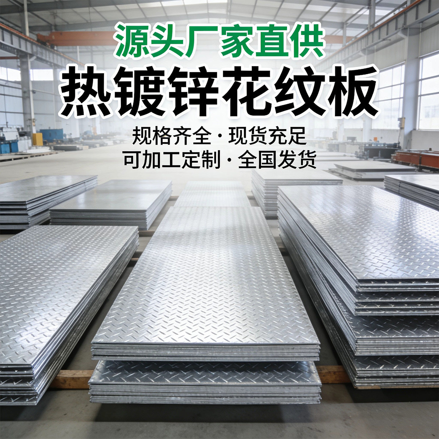 广东现货镀锌花纹板防滑钢板H-Q235B 花纹钢板压花踏板加工切割