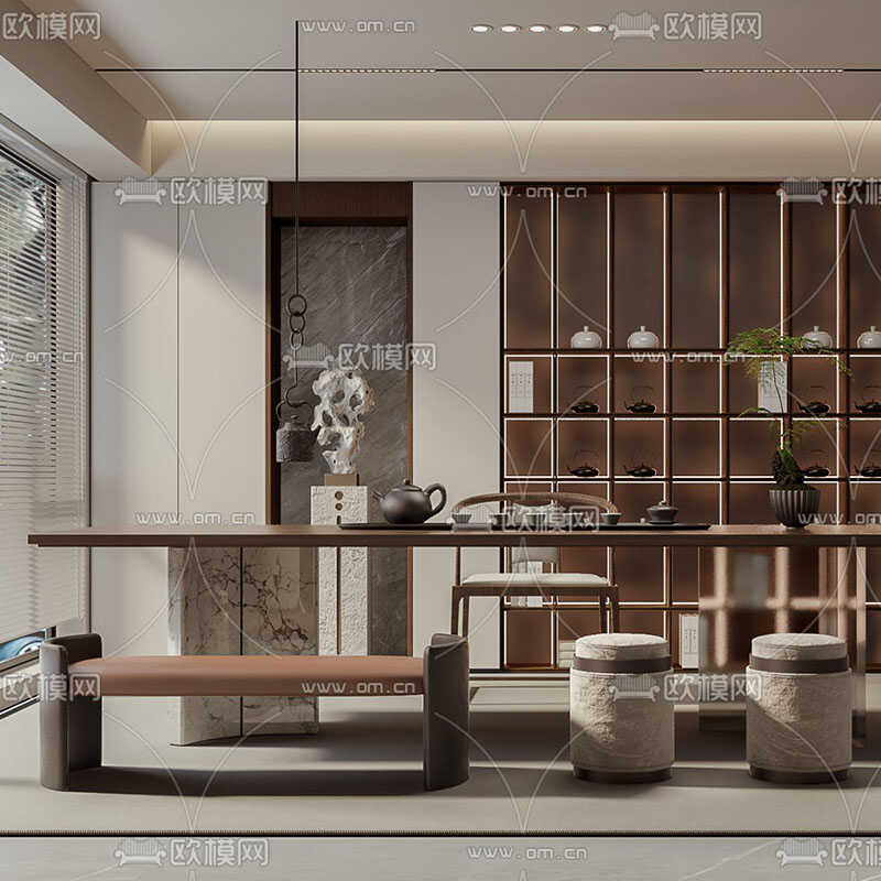 木林世家泡茶台轻奢新中式庭院