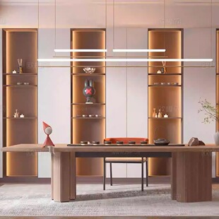 新中式白蜡木茶桌椅组合现代茶室轻奢极简泡茶台茶艺桌客厅茶艺桌