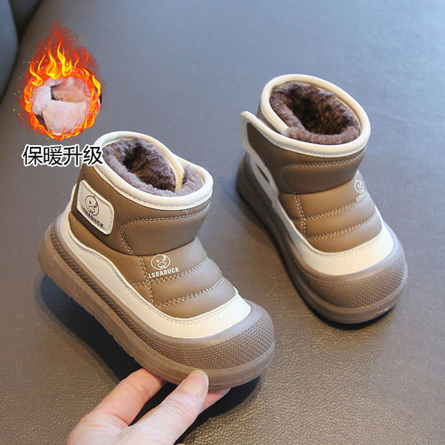 儿童雪地靴女2024冬季新款女童棉鞋宝宝冬鞋大棉加绒童鞋男童棉靴