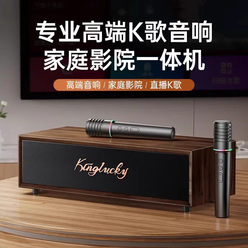 金运Kinglucky热销V1家庭影院K歌音响 KTV直播健身戏曲音箱一体机