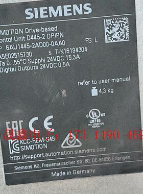 6au1445-2ad00-0aa0SIMENS运动控制器d445【询价产品】