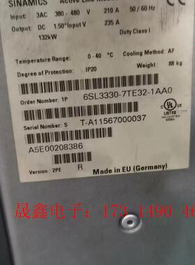 6sl3330-7te32-1aa0SIMENS伺服电源,。有【询价产品】