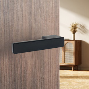 入户木门生态木门锁卧室室内门通用型黑色高级锁