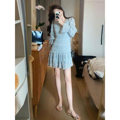 独特绝美小裙子超好看v领连衣裙