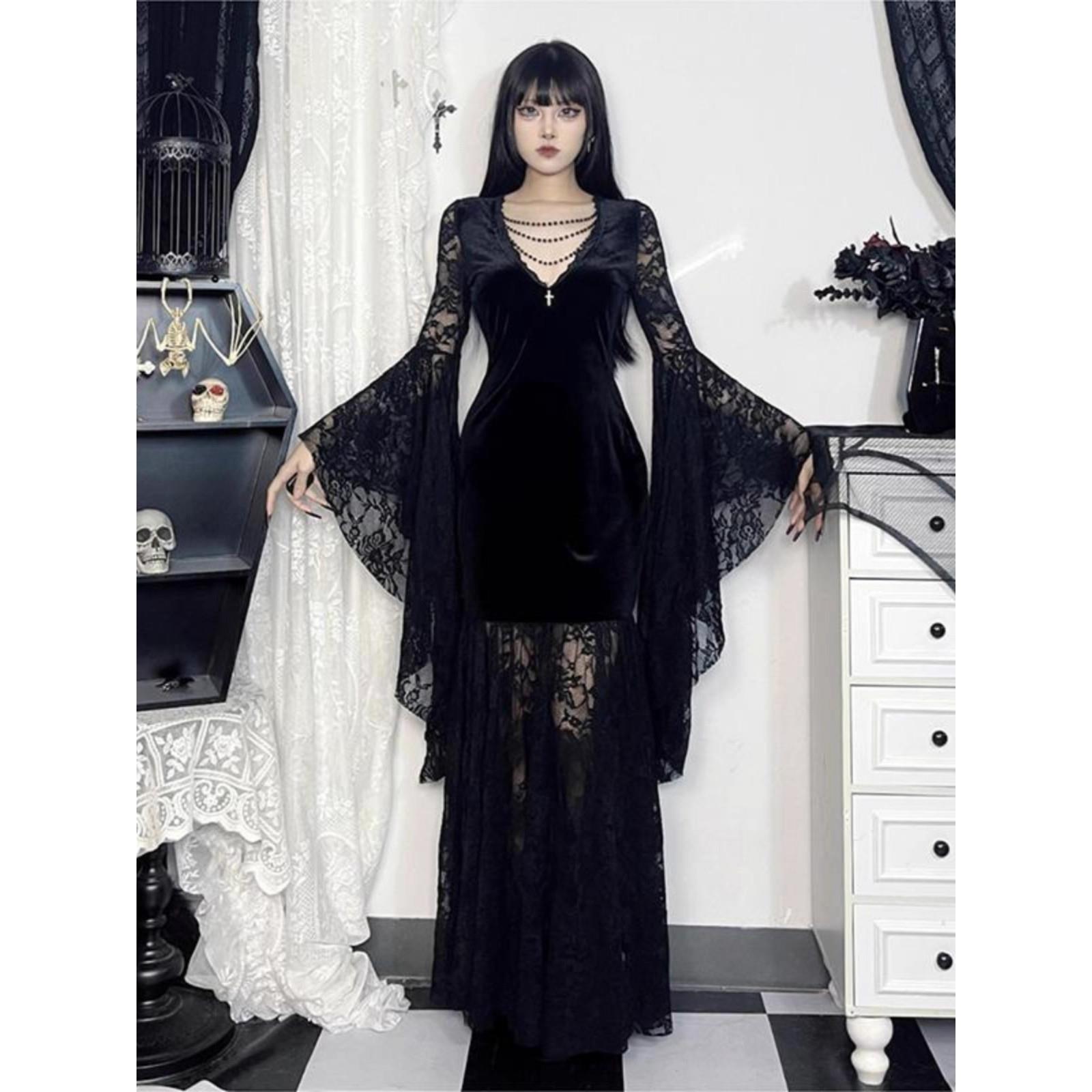 幽灵少女中世纪哥特风连衣裙