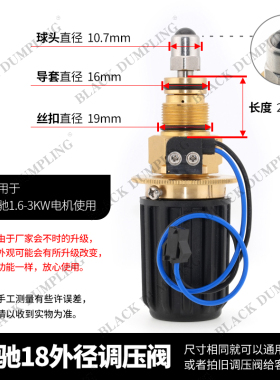 派驰PC-1201A/1202/03高压清洗机泵头配件洗车机高压泵调压阀总成