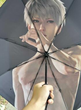 沈星回雨伞恋与深空游戏周边礼物三折全自动防晒黑胶晴雨两用伞