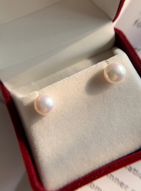 天然淡水真珍珠耳钉女s925纯银针基础款耳环气质简约防过敏耳饰潮