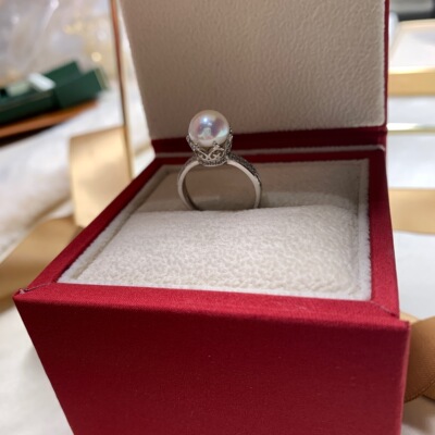 925天正品白透粉皇冠女神戒指