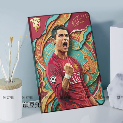 C罗纳尔多Ronaldo适用10.9air6/7第十代matepad pro12.2华为11.5S足球周边mini7小米7pro保护套ipadA16 10.2