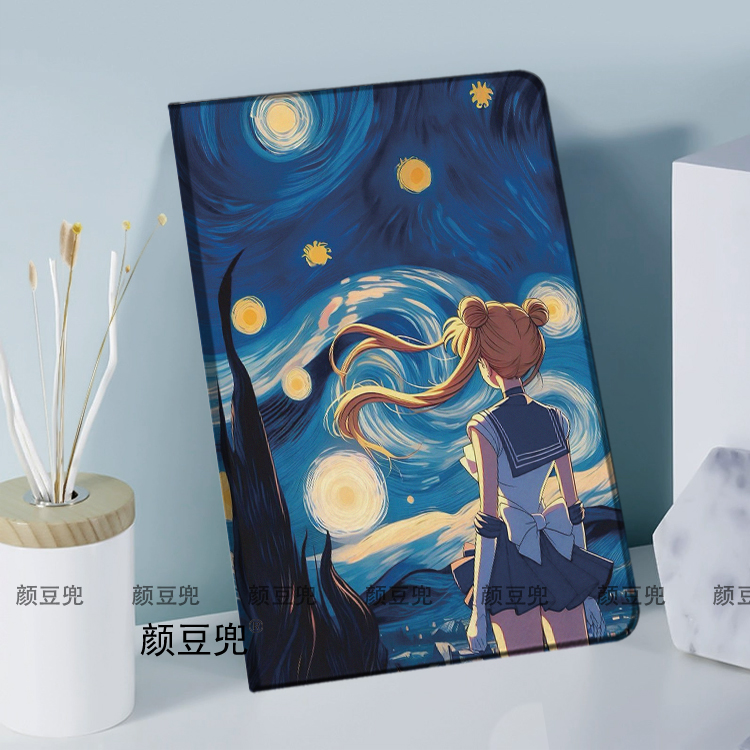 美少女战士 水冰月 动漫周边ipad10.2适用于mini6小米7pro保护套Air4/5 10.9第十代matepad pro13.2华为11.5S