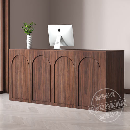 服装店收银台女装店吧台桌中古风