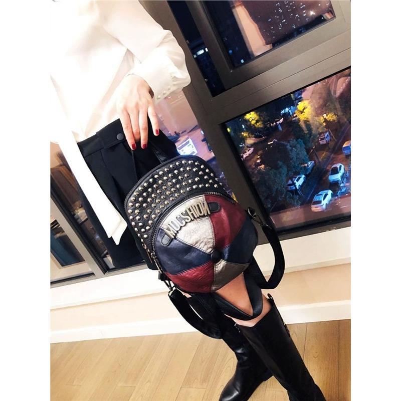 真皮双肩包女2025新款时尚小众个性帽子背包气质简约轻便女包牛皮