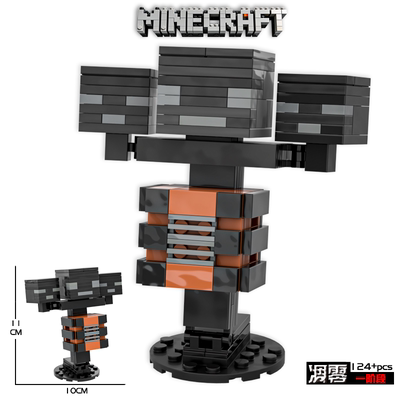 新品我的世界烦人的村民凋零风暴女巫雾中末影人男孩拼装积木玩具